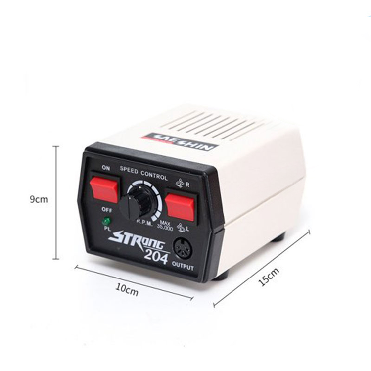 سوهان برقی (میکرو فرز) استرانگ مدل 204 مناسب زرگری، گوهر تراشی، خراجکاری، مانیکور و پدیکور ناخن و ساخت زیور آلات