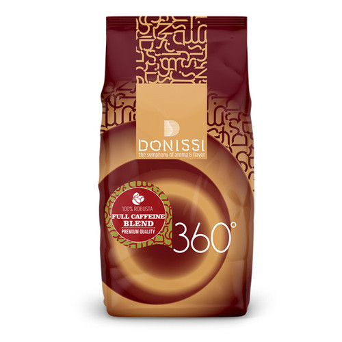 دانه قهوه اسپرسو 100% روبوستا فول کافئین دونیسی - 1000 گرم