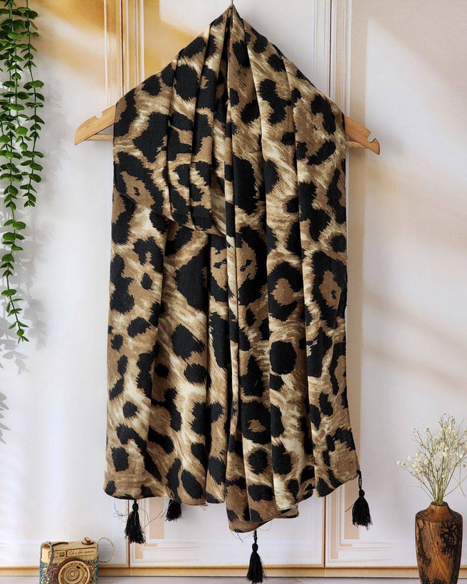 شال زنانه موهر پلنگی