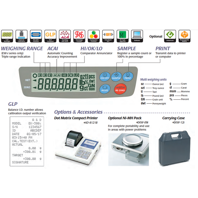 ترازوی 600 گرمی AND مدل EK-610i- دقت 0.01